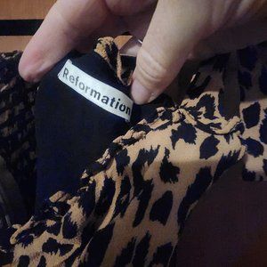 Reformation leopard dress